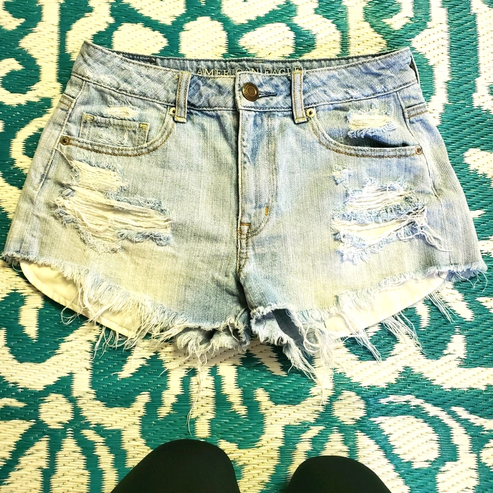 American Eagle high rise festival shorts